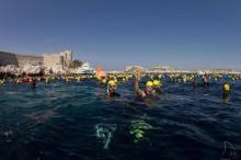 Nage en mer (Défi Monté Cristo à Marseille)